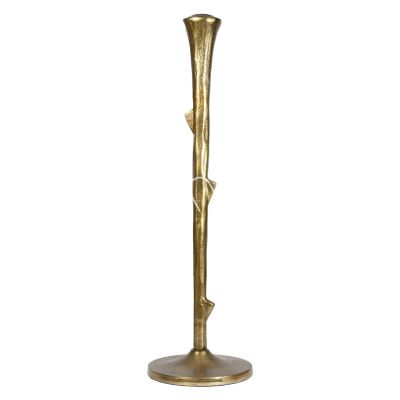 Candle holder branch ALU RAW/GOLD 18x18x60