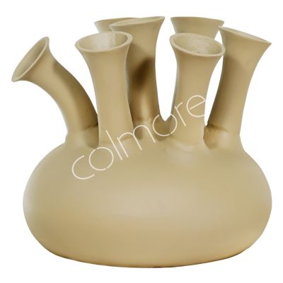 Vase 7 mouth ALU RAW/TAUPE 40x40x38