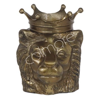 Vase lion head ALU RAW/NEW BRONZE 25x21x25