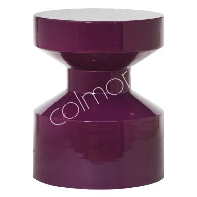 Side table dark purple ir/enamel 30x30x38