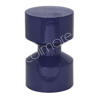 Side table indigo blue ir/enamel 30x30x47