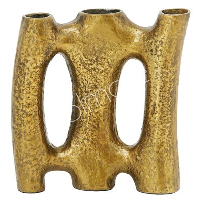 Vase ALU RAW/ANT.GOLD 27x10x28