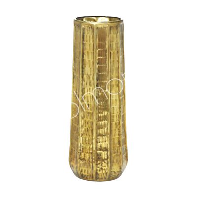 Vase ALU/ANT.GOLD 23x23x62
