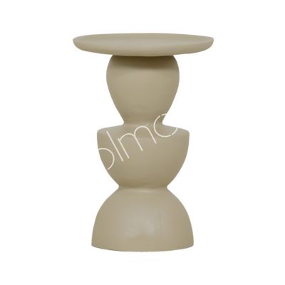 Candle holder ALU RAW/TAUPE 13x13x17