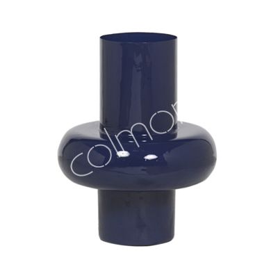 Vase indigo blue enamel IR 22x22x27