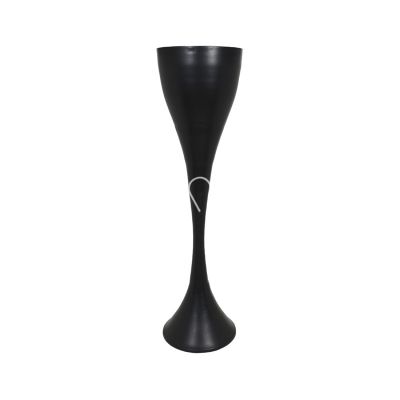 Vase ALU RAW/MATTBLACK 30x30x117