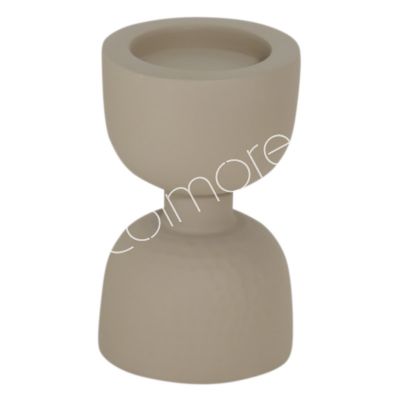 Candle holder ALU RAW/TAUPE 15x15x24