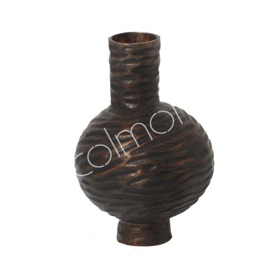 Vase ALU RAW/ANT.COPPER BROWN 17x17x25