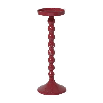 Candle holder magenta enamel ALU RAW 13x13x35