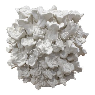 Vase flowers white 34x34x34