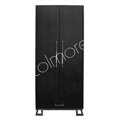 Wardrobe black wood ss/NI 80x60x207