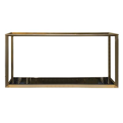 Console table w/black glass ss/FROZENGOLD 160x40x75