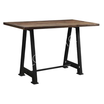 Bistro bar table Rhodos sleeper wood 120x70x100