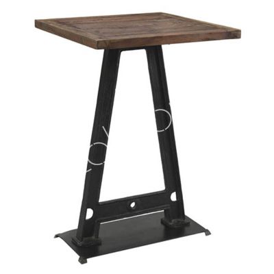 Bistro bar table Rhodos sleeper wood 80x80x100