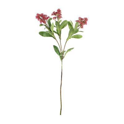 Flower leaves branch red 65 cm