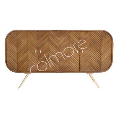 Sideboard chevron brown mango wood 153x41x85