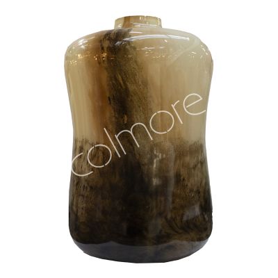 Vase handblown natural browns glass 18x18x28