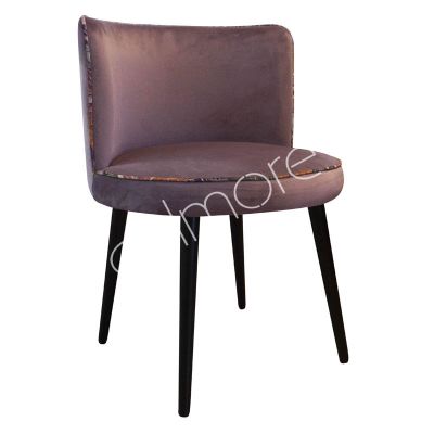 Dining chair Jinny lila/orange piping 64x52x80