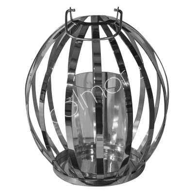 Lantern silver w/glass ss/NI plated 20x20x25