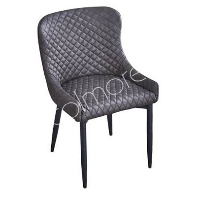 2x Dining chairs Riva liver PU IR black legs 53x63x82