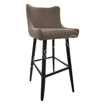 Bar chair Devon taupe IR black legs 48x55x109