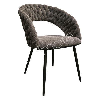 SALE 2x Dining chair warm grey IR black legs