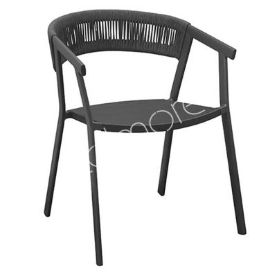 Dining chair w/textilene seat stackable 58x61x82