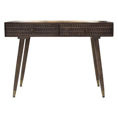 Desk brown wood w/drawers 110x45x78