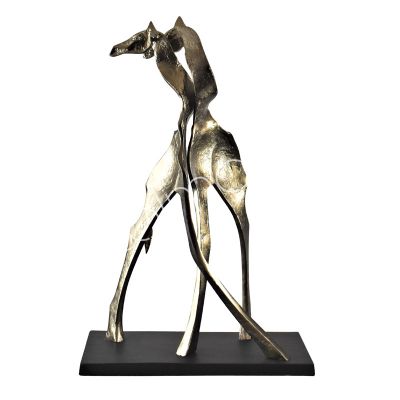 Sculpture giraffes abstract BRAss/BLACK 42x22x65