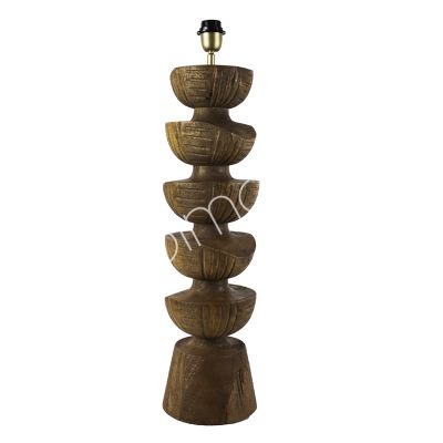 Floor lamp brown mango wood 19x19x163