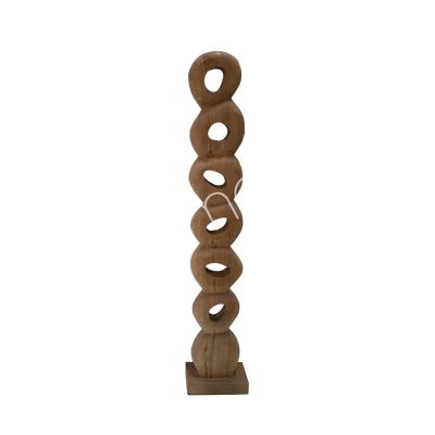 Decorative object brown mango wood 20x15x107