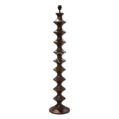 Floor lamp dark brown mango wood 27x27x134