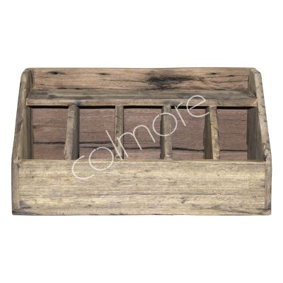 Cutlery rack hanging reclaimed wood natural 50x21x27