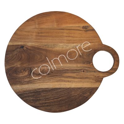 Chopping board round acacia wood oiled 52x46x2.5