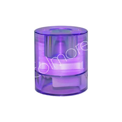 Candle holder purple crystal glass 6x6x6