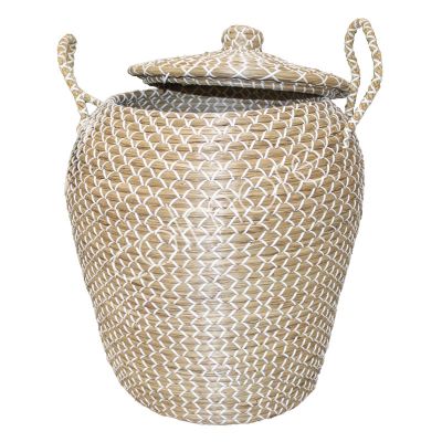 Basket white seagrass 45x45x55