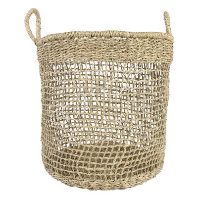 Basket natural seagrass 40x40x45