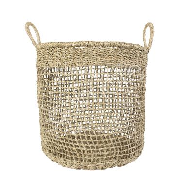 Basket natural seagrass 30x30x38