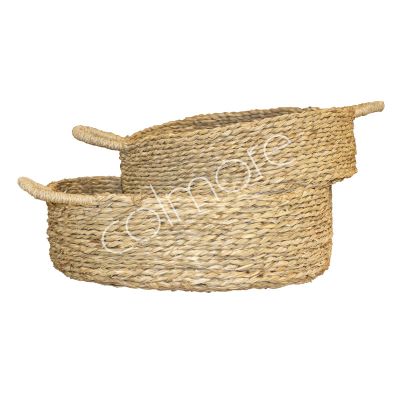 Basket SET/2 natural seagrass 40x40x20