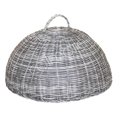 Food cover grey poly rattan 40x40x20