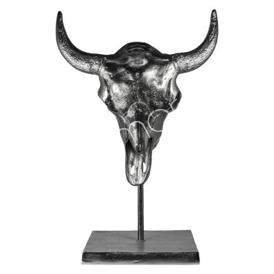 Statue bison head w/stand ALU RAW/NI 58x51x86