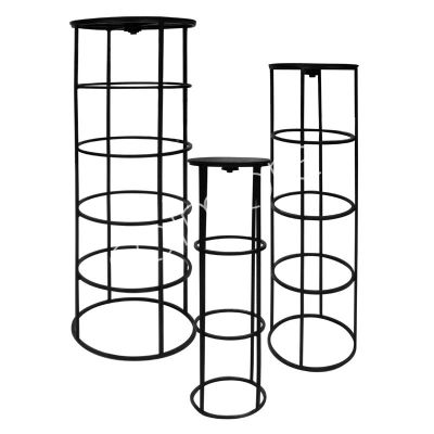 Column SET/3 ALU RAW/M.BLACK 30x30x90/26x26x80/23x23x70