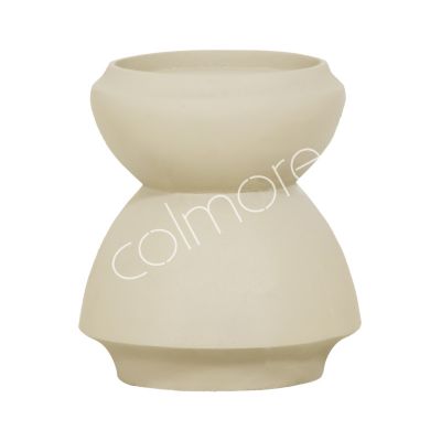 Candle holder ALU RAW/TAUPE 14x14x16