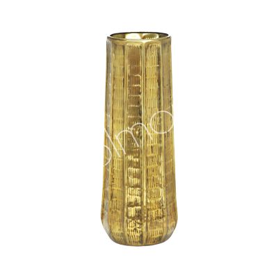 Vase ALU/ANT.GOLD 17x17x43