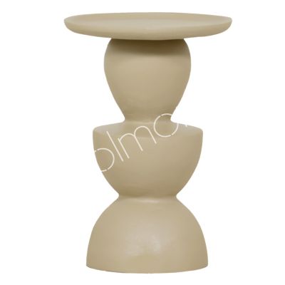 Candle holder ALU RAW/TAUPE 16x16x24