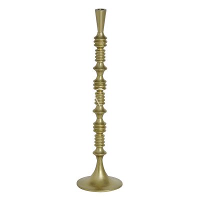 Candle holder ALU RAW/GOLD 16x16x62