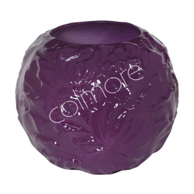 Vase dark purple enamel ALU RAW 26x26x21