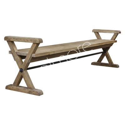 Bench recycled pine 220x50x46