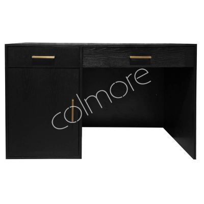 ATL Desk w/mini bar Alabama black oak ss/MDF 130x61x77