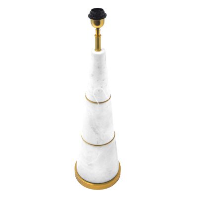Table lamp marble white ss/FROZENGOLD 19x19x71